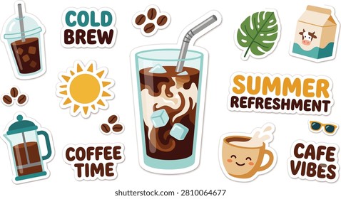 Glass of cold brew coffee