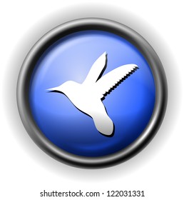 Glass colibri icon