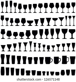 Glass Collection - Vector Silhouette