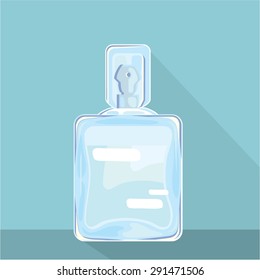 Glass Cologne Bottle Vector 