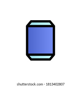 Glass color gradient vector icon