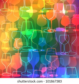 glass colorful background