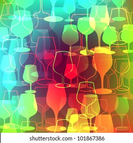 glass colorful background