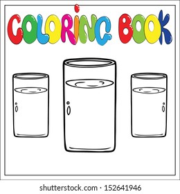 Glass coloring book vector illustrations.