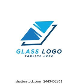 Glasunternehmen kreative moderne Vektor-Design Logo-Vorlage