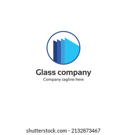 Glass Company Logo  Building Construction Glass Company Logo Template