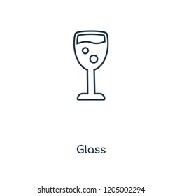 Glass concept line icon. Linear Glass concept outline symbol design. This simple element illustration can be used for web and mobile UI/UX.