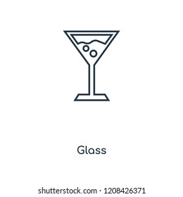 Glass concept line icon. Linear Glass concept outline symbol design. This simple element illustration can be used for web and mobile UI/UX.