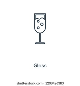 Glass concept line icon. Linear Glass concept outline symbol design. This simple element illustration can be used for web and mobile UI/UX.