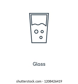 Glass concept line icon. Linear Glass concept outline symbol design. This simple element illustration can be used for web and mobile UI/UX.
