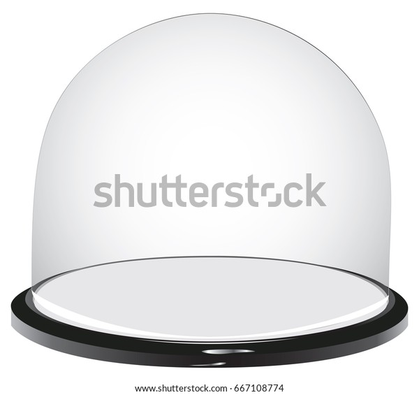 Glass Container Plastic Base Glass Display Stock Vector Royalty Free 667108774