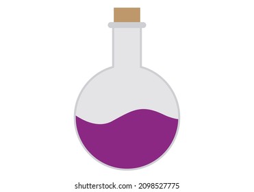 Glass container with witch potion.