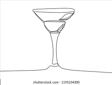 Glass. Continuous line