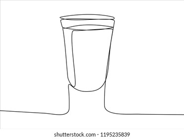 Glass. Continuous line