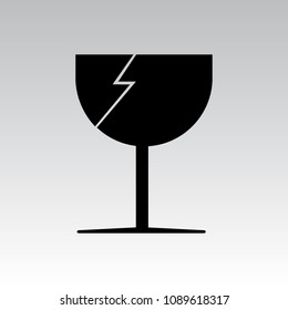Glass Cracked Icon. Vector.
