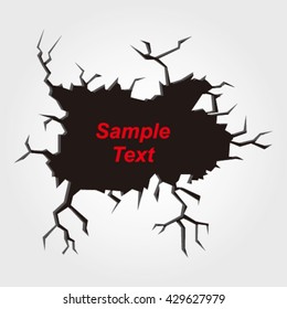 Glass cracked vector illustration