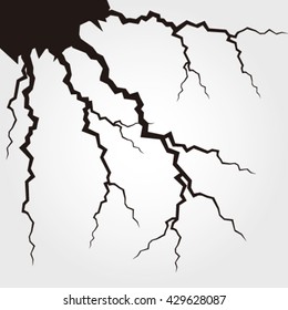 Glass cracked vector illustration