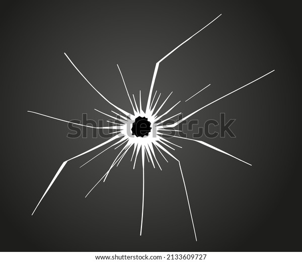 Glass\
cracks. Broken ice. Bullet marks on transparent surface, electronic\
display, window. Vector sketch\
illustration.