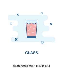 Glass creative icon in color. Simple element illustration. Glass concept symbol design from Bar and Restaurant collection. Perfect for web design, apps, software, print.