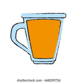 glass cup with beverage icon image 