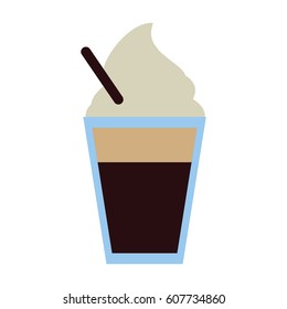 glass cup cold coffee fresh