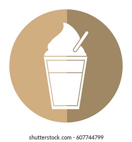 glass cup cold coffee fresh shadow