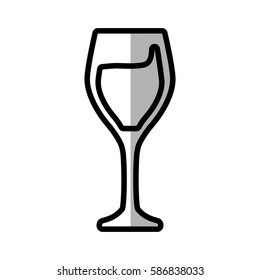 glass cup drink shadow vector illustration eps 10