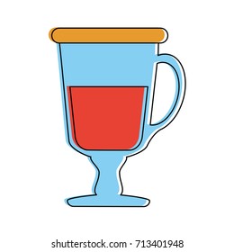 glass cup with handle icon image 