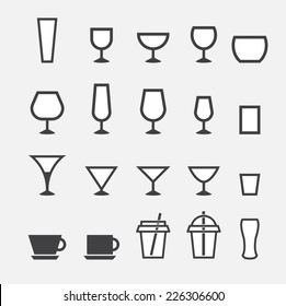 glass and cup icon