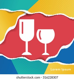 Glass cup icon