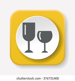 Glass cup icon