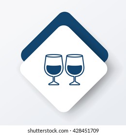 Glass cup icon