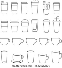 Glass and Cup Icon for a restaurant for graphic design use
