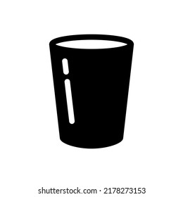 glass cup icon vector illustration logo template for many purpose. Isolated on white background. glyph style.