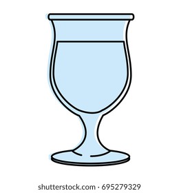 Glass cup isolated