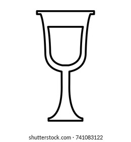 Glass cup isolated