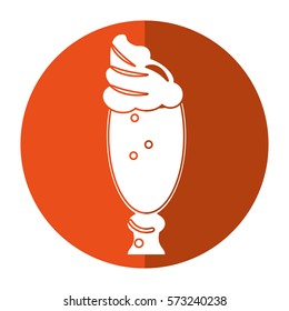 glass cup latte coffee cream-circle icon shadow