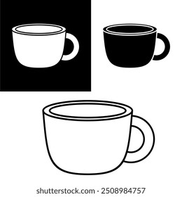 Glass or cup line icon in isolated monochrome colors. Editable and scalable vector illustration EPS file, for icons, logos, graphic design elements, logos etc