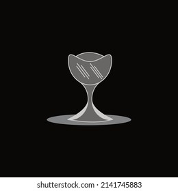 Logo-Vektorgrafik aus Glas für Design
