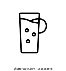glass cup outline icon. vector illustration. Isolated on white background.