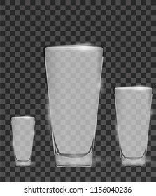 
Glass cup. A set of glasses. A glass. A vector illustration.