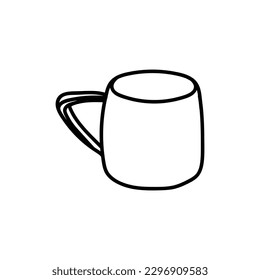 Glass cup simple line logo design