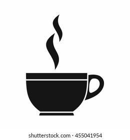 Glass cup of tea icon in simple style isolated vector illustration