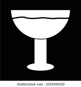 glass cup vector black white in elegant and luxury style