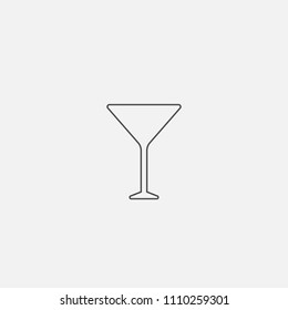 Glass cup vector icon for beer and drinking eps10
