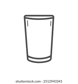 Glass cup water drink icon color and outline white background soft design.