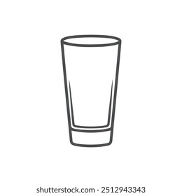 Glass cup water drink icon color and outline white background soft design.