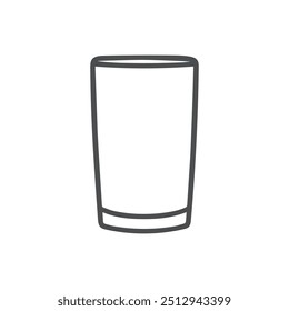 Glass cup water drink icon color and outline white background soft design.
