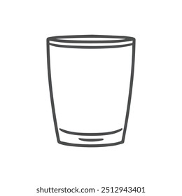 Glass cup water drink icon color and outline white background soft design.