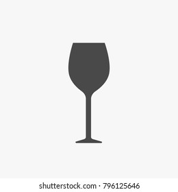 glass cup for wine or champagne vector icon drink cup